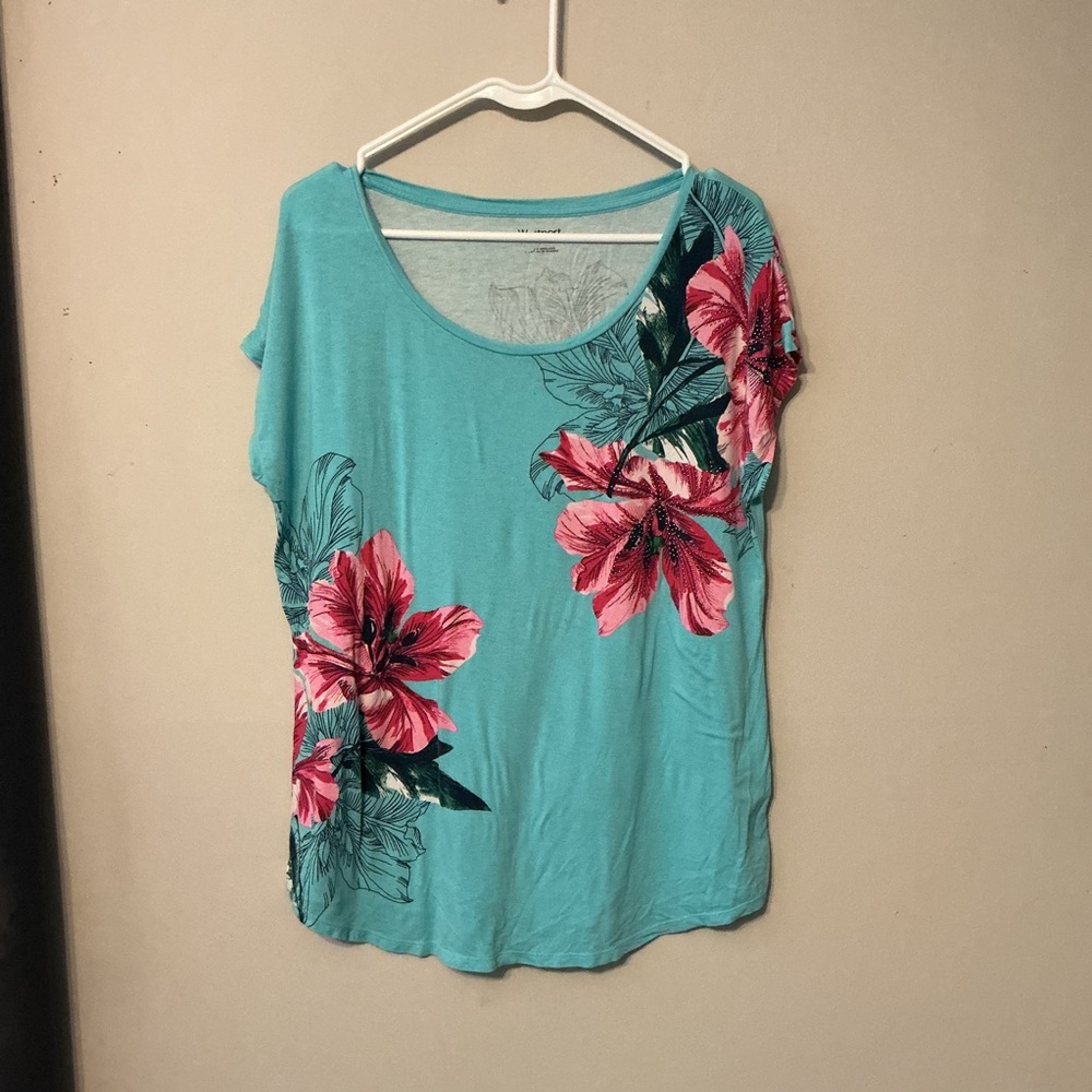 Westport Teal Floral Top